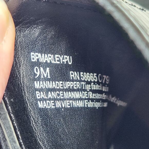 BP Marley Faux Leather Front Zip Croc Embossed Platform Bootie Black Size 9 M - Picture 8 of 8